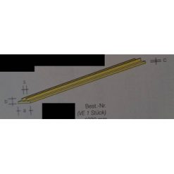 AERONAUT Draagprofiel 4 x 2mm messing (1mtr) [AE7742-92]