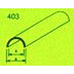 MAQUETT ABS Half rond buis 6/4mm 1mtr (032) [RA403-55]