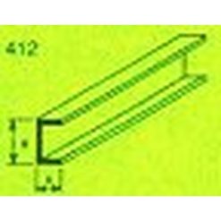 MAQUETT ABS U-profiel 1.25 x 2.5mm 1mtr (102) [RA412-53]
