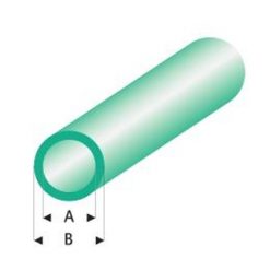 MAQUETT Rond buis tr. groen 2 x 3mm 0.33mtr (323) (1mtr) [RA428-53/3]