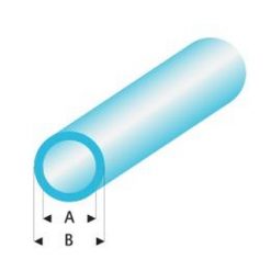 MAQUETT Rond buis tr. blauw 2 x 3mm 0.33mtr (327) (1mtr) [RA429-53/3]