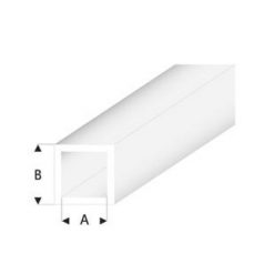 MAQUETT Vierkant-buis helder 2 x 3mm 0.33mtr (331) (1mtr) [RA430-53/3]
