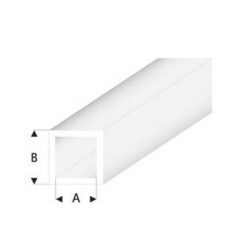 MAQUETT Vierkant-buis helder 4 x 5mm 0.33mtr (333) (1mtr) [RA430-57/3]