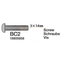 TAMIYA r-h socket-schroef 3x14mm (10) [TA9805958]