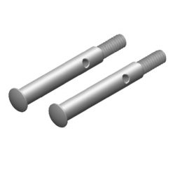 CORALLY Wheel Axle - Front - Steel - 2 pcs [COR00250-036]