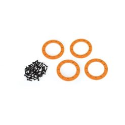 Beadlock rings, orange (1.9') (aluminum) (4)/ 2x10 CS (48) [TRX8169A]