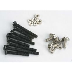 Screw set, machine screw & nut set (black) (Tom Cat/ Spirit) [TRX1250]