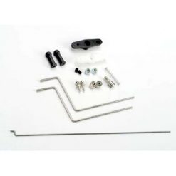 Servo horns (throttle & steering)/plastic rod ends (2)/ meta [TRX3532]