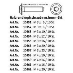 REM linskop schroef inbus M4x10( 10) [REM010358]