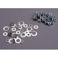 Nut set, lock nuts (3mm (11) and 4mm(7)) & washer set [TRX1252]