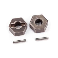 Wheel hubs, hex (steel) (4)/ axle pins (4) [TRX1654R]