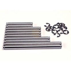 Suspension pin set, hard chrome (w/ E-clips) [TRX1939]