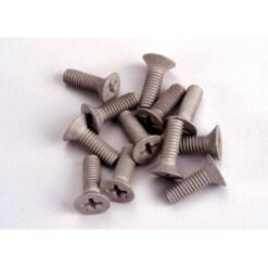 Screws, 4x12mm countersunk machine (Aluminum) (12) [TRX1948]