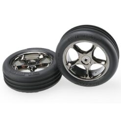 Tires & wheels. assembled (Tracer 2.2 black chrome wheels. A [TRX2471A]