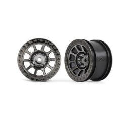 Wheels, 2.2' (black chrome) (2) (Bandit rear) [TRX2480A]