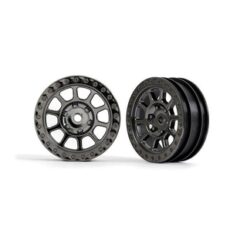 Wheels, 2.2' (black chrome) (2) (Bandit front) [TRX2481A]