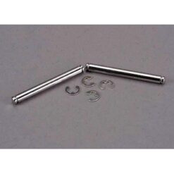 Suspension pins, 31.5mm, chrome (2) w/ E-clips (4) [TRX2637]