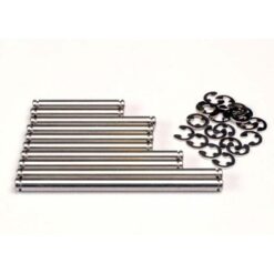 Suspension pin set, stainless steel (w/ E-clips) [TRX2739]