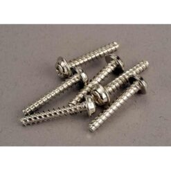 Screws, 3x18mm washerhead self-tapping (6) [TRX3289]