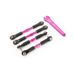 Turnbuckles. aluminum (pink-anodized). camber links. front. [TRX3741P]