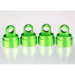 Shock caps, aluminum (green-anodized) (4) (fits all Ultra Sh [TRX3767G]