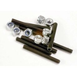 Set (grub) screws, 3x25mm (8)/ 3mm nylon locknuts (8) [TRX3962]