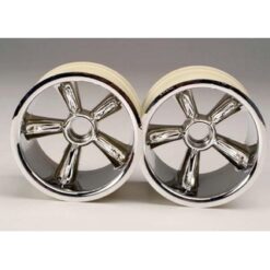 TRAXXAS Pro-Star chrome wheels (2) front [TRX4174]