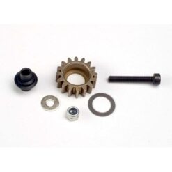 Idler gear, steel (16-tooth)/ idler gear shaft/ 3x8mm flat m [TRX4996]