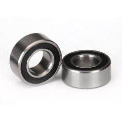 Ball bearings, black rubber sealed (5x10x4mm) (2), TRX5115A [TRX5115A]