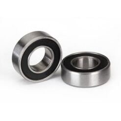 Ball bearings, black rubber sealed (6x12x4mm) (2), TRX5117A [TRX5117A]