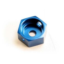Brake adapter, hex aluminum (blue) (for T-Maxx steel constan [TRX5165]