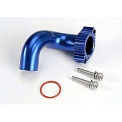 Header, blue-anodized aluminum (for rear exhaust engines onl [TRX5287]