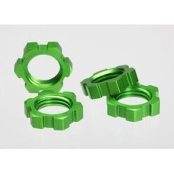Wheel nuts, splined, 17mm (green-anodized) (4) [TRX5353A]