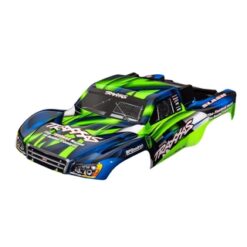 Body, Slash 2WD (also fits Slash VXL & Slash 4X4), green & blue (painted, decals applied) [TRX5851G]