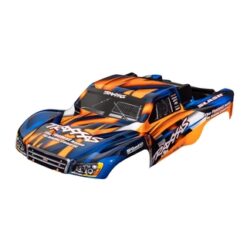 Body, Slash 2WD (also fits Slash VXL & Slash 4X4), orange & blue (painted, decals applied) [TRX5851T]