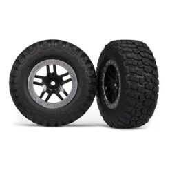 Tires & wheels, assembled, glued (SCT Split-Spoke, black, sa [TRX5883]