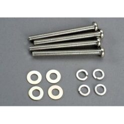 Screws, 6x60mm roundhead machine screws (4)/ 6.0 SW (4)/ 6x1 [TRX6077]