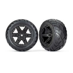 Tires & wheels. assembled. glued (2.8') (RXT black wheels. A [TRX6768]