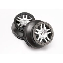 Wheels, SCT Split-Spoke, satin chrome, beadlock style, dual [TRX6872]