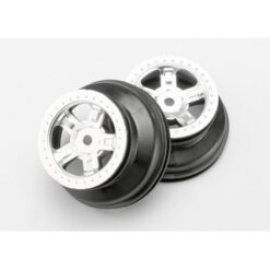 Wheels, SCT satin chrome, beadlock style, dual profile (1.8 [TRX7072]