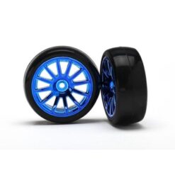 12-Sp Blue Wheels, Slick Tires Tires & W [TRX7573R]