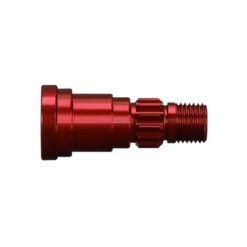 Stub axle, aluminum, red-anod ized (1), TRX7753R [TRX7753R]