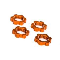 Wheel nuts. splined. 17mm. serrated (orange-anodized) (4) [TRX7758T]