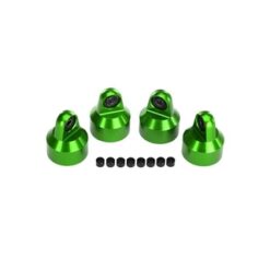 Shock caps, aluminum (green-anodized), GTX shocks (4)/ space [TRX7764G]