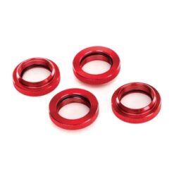 Spring retainer (adjuster) Red anodized aluminum, GTX shocks, TRX7767R [TRX7767R]