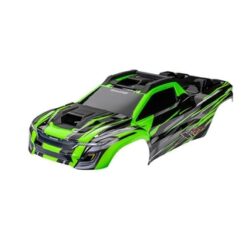 Body, XRT, green (painted, decals applied) (assembled with front & rear body supports for clipless mounting, roof & hood skid pads) [TRX7812G]