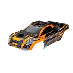 Body, XRT, orange (painted, decals applied) (assembled with front & rear body supports for clipless mounting, roof & hood skid pads) [TRX7812T]