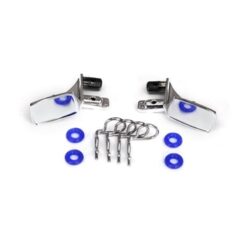 Mirrors, side, chrome (left & right)/ o-rings (4)/ body clips (4) (fits #8130 bo [TRX8133]