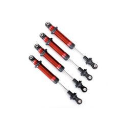 Shocks, GTS, aluminum (red-anodized) (assembled without springs) (4) (for use wi [TRX8160R]