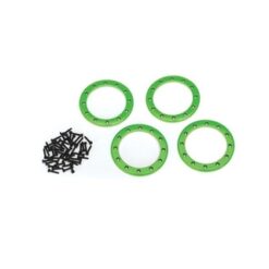 Beadlock rings, green (2.2) (aluminum) (4)/ 2x10 CS (48) [TRX8168G]